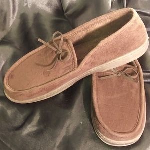 Men's #Stafford Brown Suede Bedroom Shoes